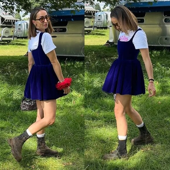 Silvia Astore Annie Ibiza Velvet Navy Blue Corset Square Neck Mini Dress IT 38/0 - Picture 3 of 14